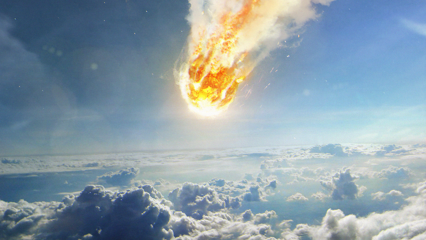 meteorite Supergirl Leningrad musicvideo clouds SuperHero asteroid explosion superman