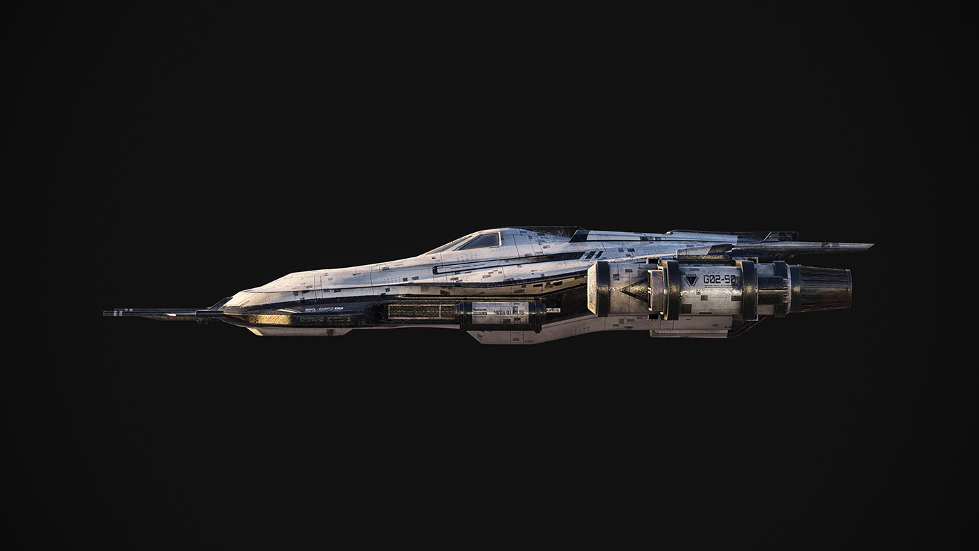 3D environment spaceship concept art modeling sci-fi hard surface CGI