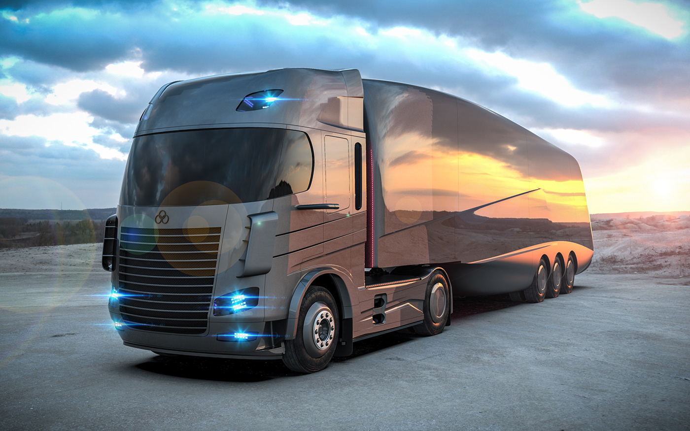 automobile automotive   Automotive design CGI concept design FERRARI Hydrogen Truck truck design