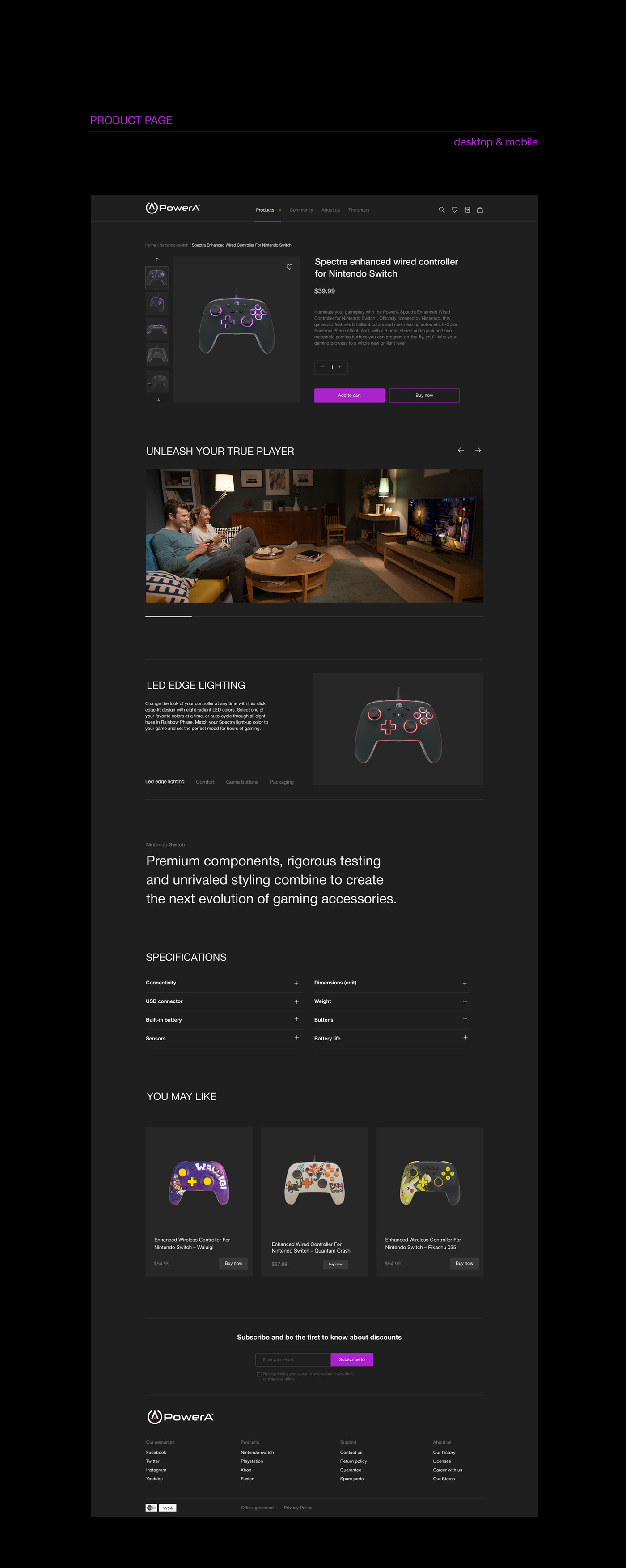 concept Ecommerce powera redesign shop UI/UX Website
