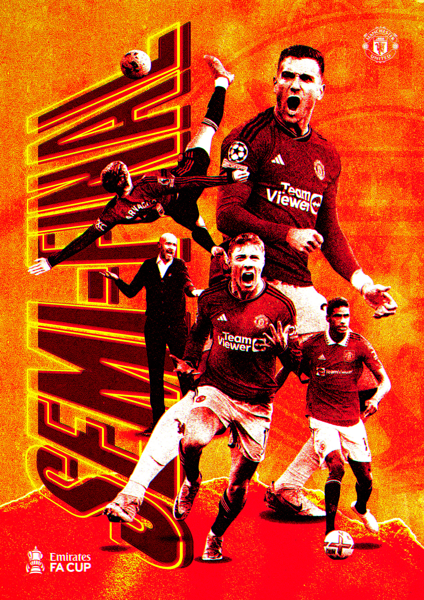 Manchester United football sports design Socialmedia post designer graphic design  Social media post Garnacho football man utd