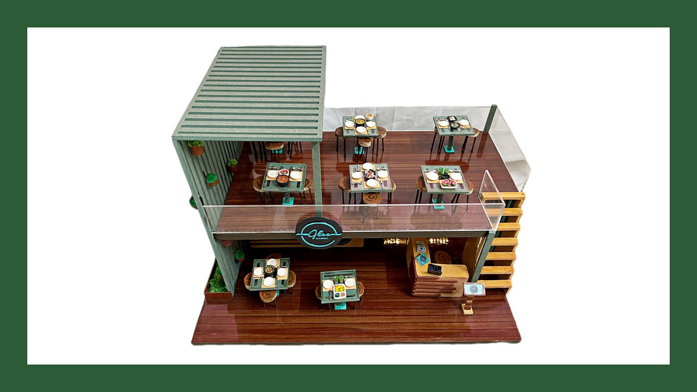 Stall Design 3D scale set design  scenography props display design miniature model Model Making Restaurant redesign