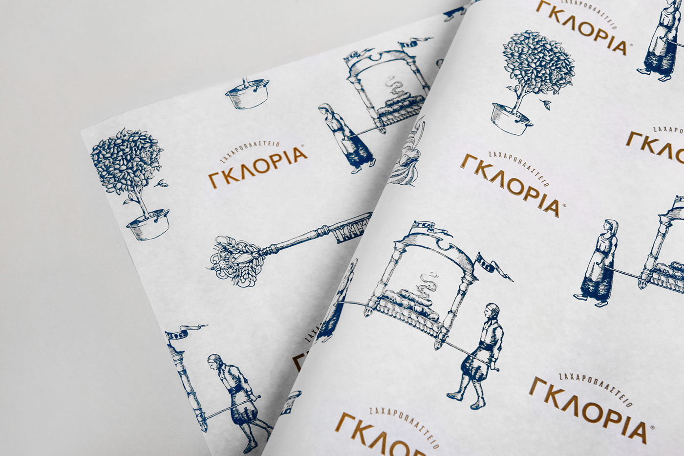 branding  storytelling   pastry shop Gloria Patisserie heritage Alexandros Gavrilakis ILLUSTRATION 