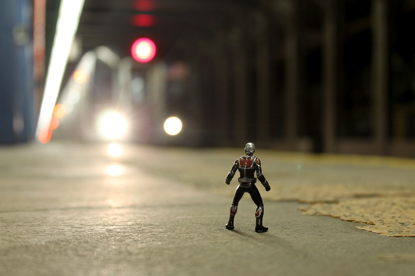 Action Figure Photography Ant-Man figurine Photography  marvel select diamond new york city nyc subway SuperHero