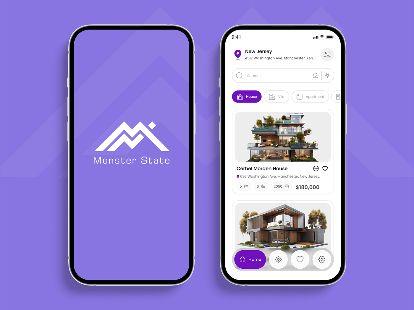 Monster State - AI Powered Real Estate Mobile App 