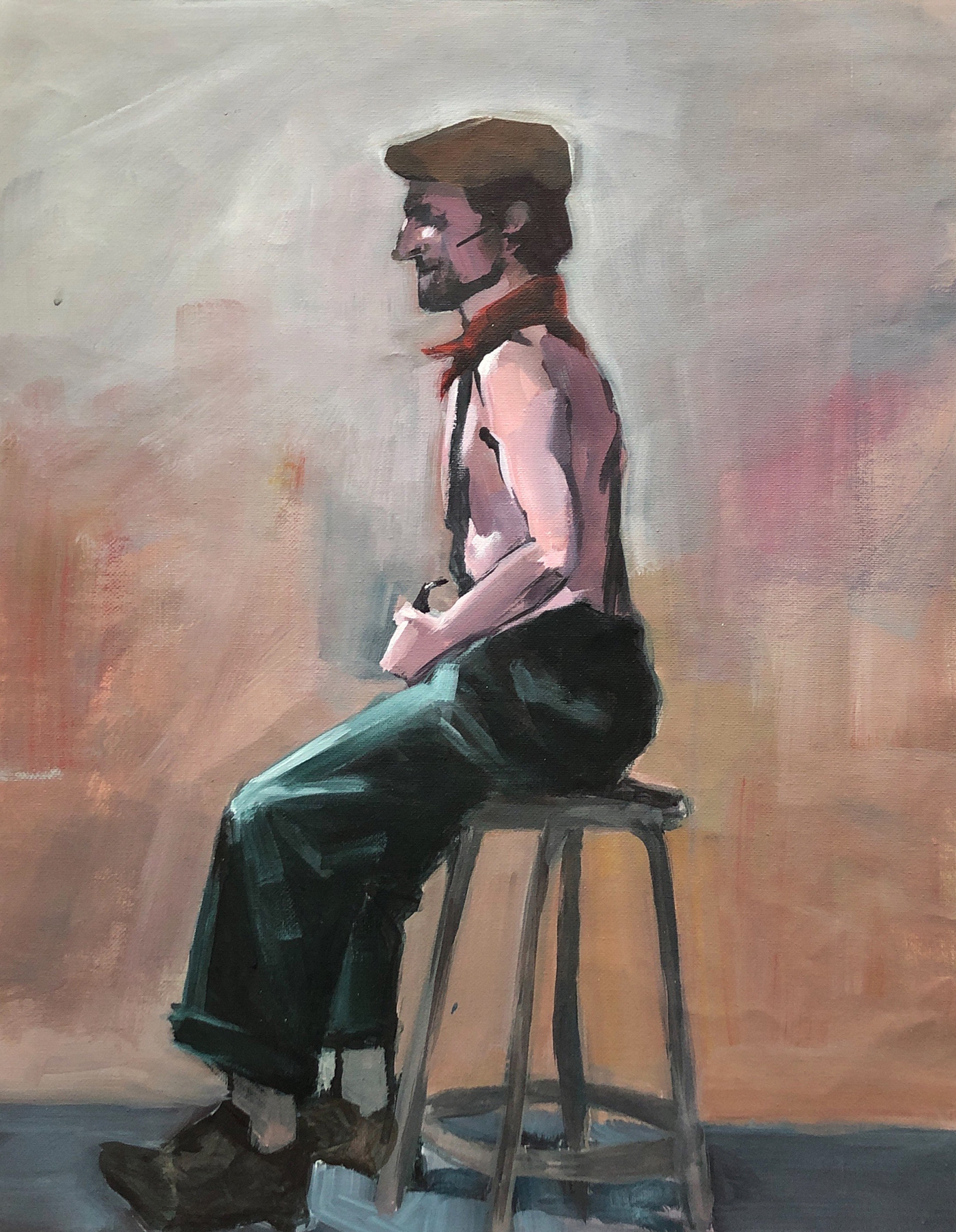 acrylic observational painting   student timed constume figure observational painting OCADU Toronto