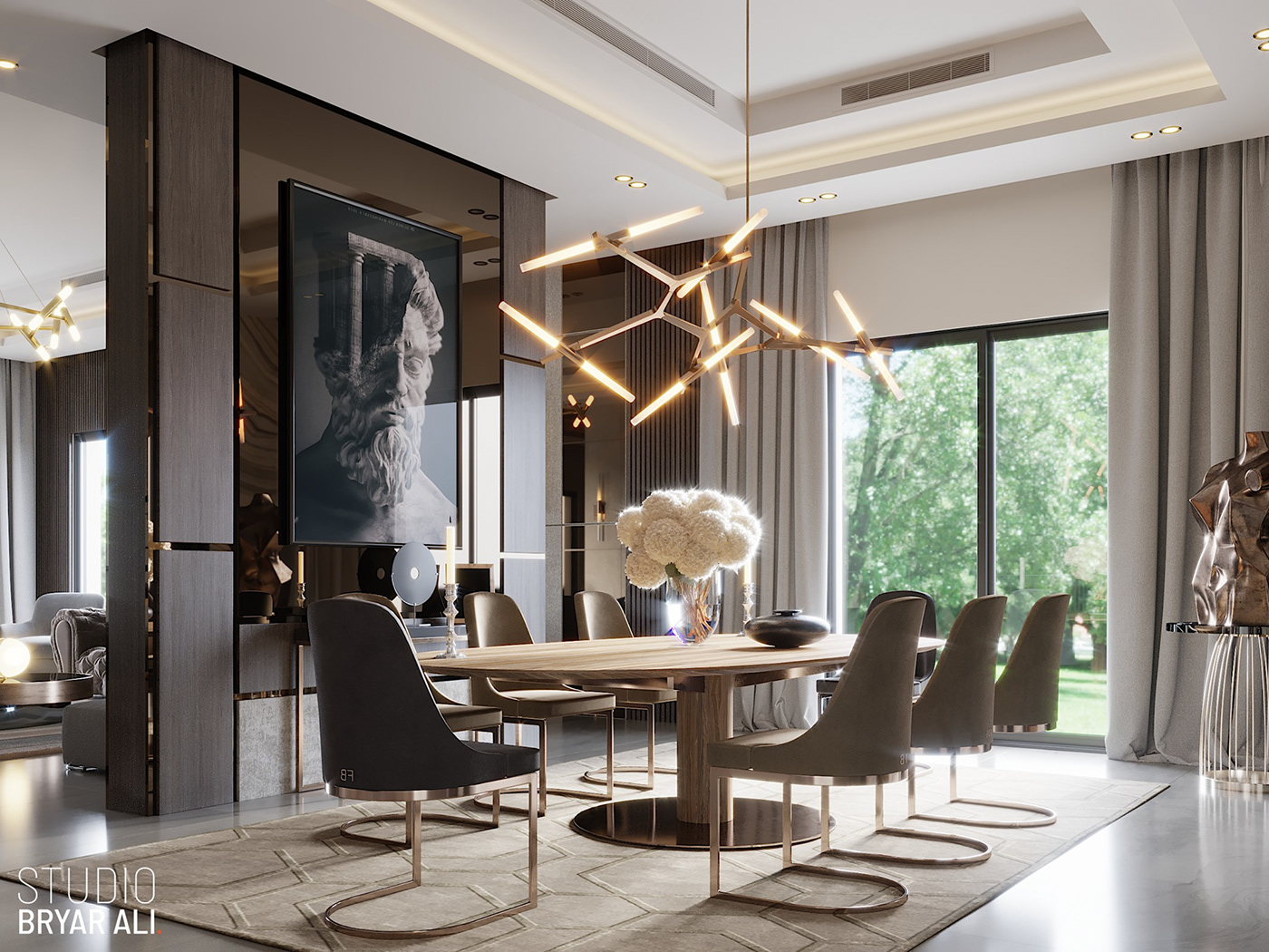 architecture art Behance corona dining room interior design  living room Photography  visualization vray