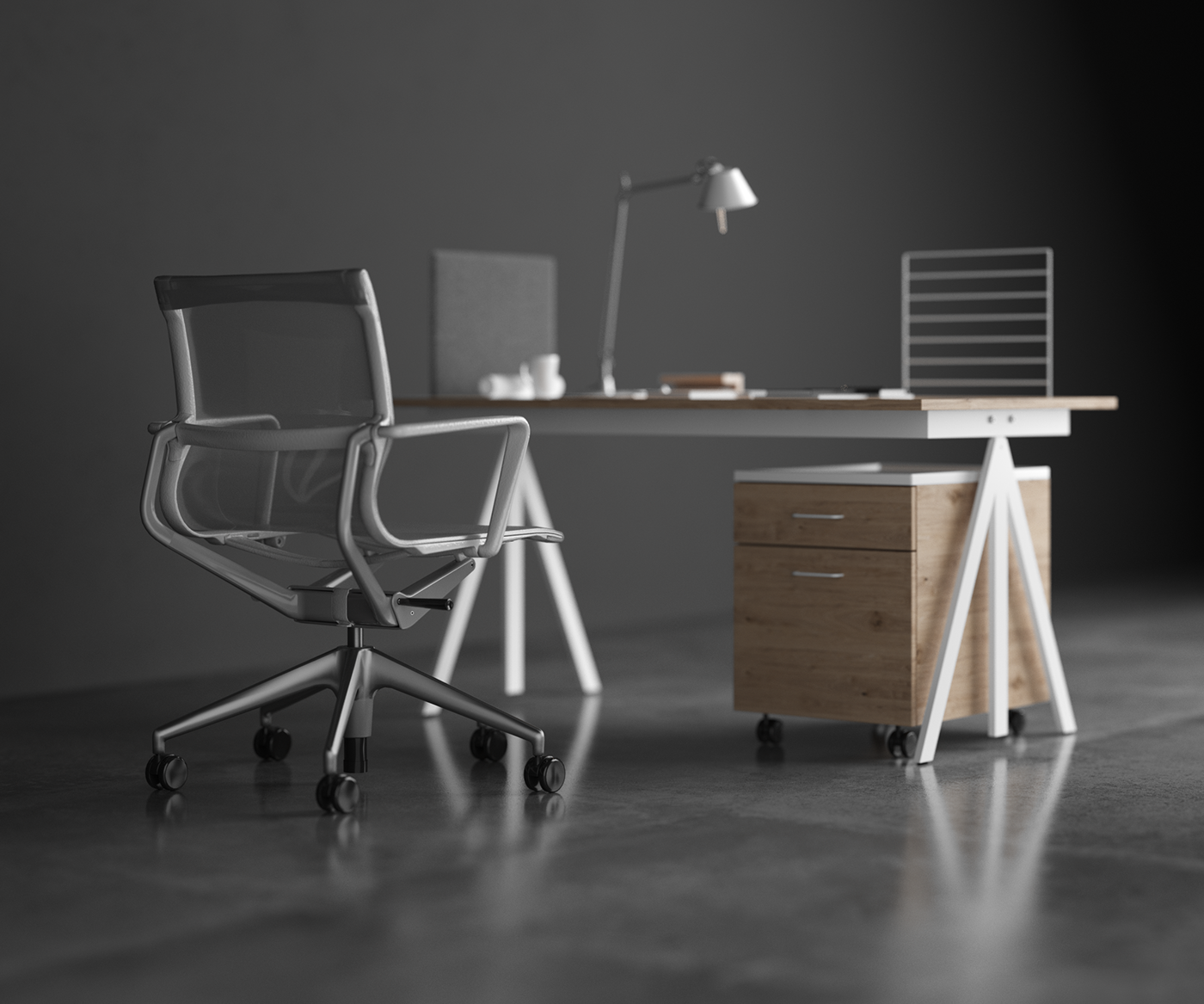 string Vitra physix 3d modeling rendering corona renderer Personal CGI project