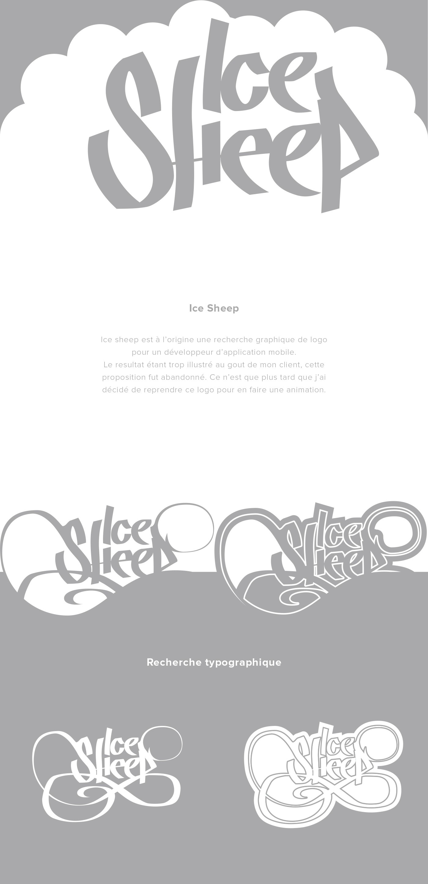 logo animation  ice sheep ludovic adam Typographie