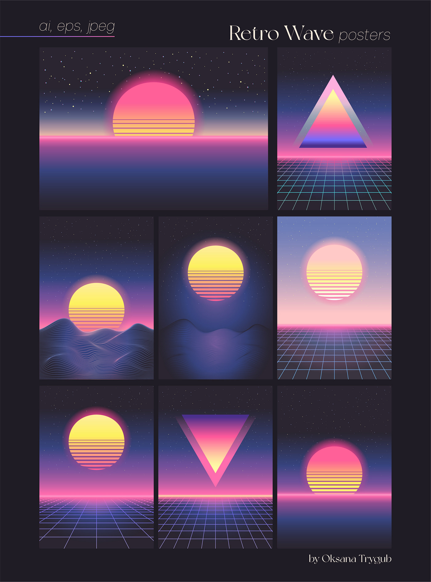 80s cyber poster punk Retro retrowave SYNTH Synthwave vaporwave wave