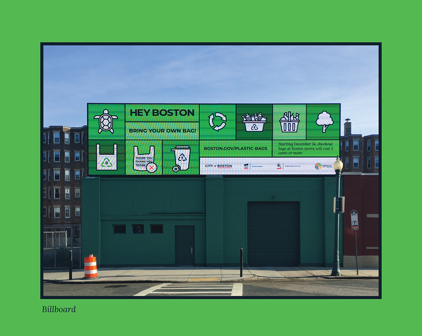 icons campaign plastic bags green environment design ILLUSTRATION  city of boston plastic ordinance adobeawards