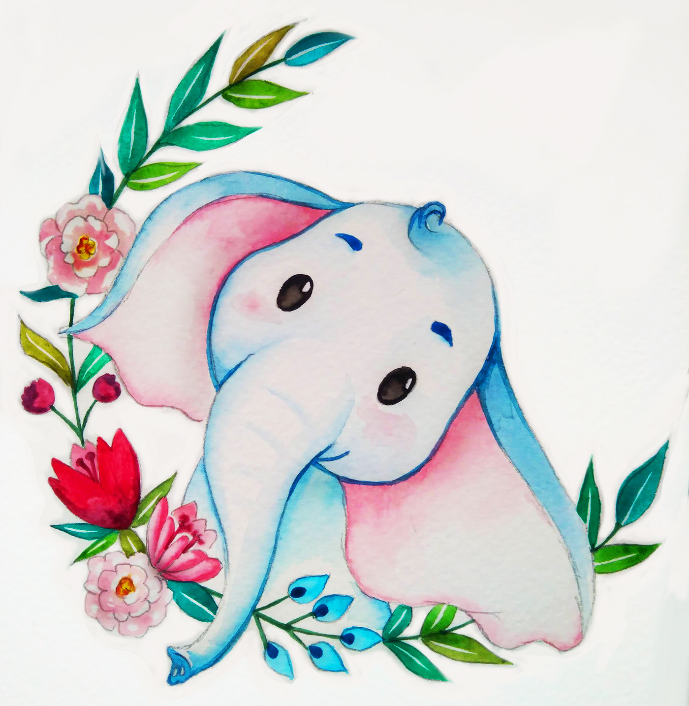 elephant watercolor