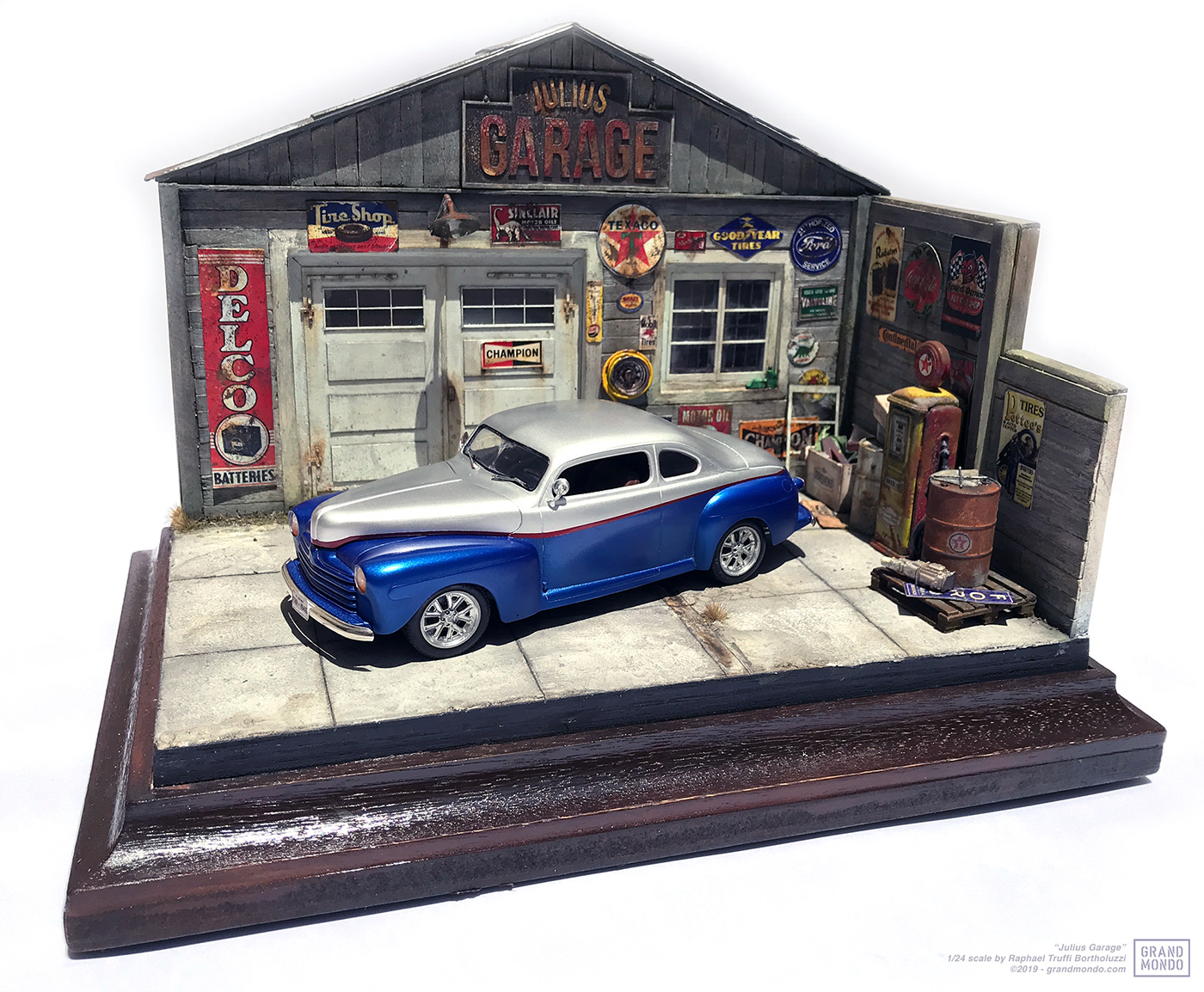 scale model miniature art automotive   concept Diorama handmade grandmondo bortholuzzi abandoned vintage