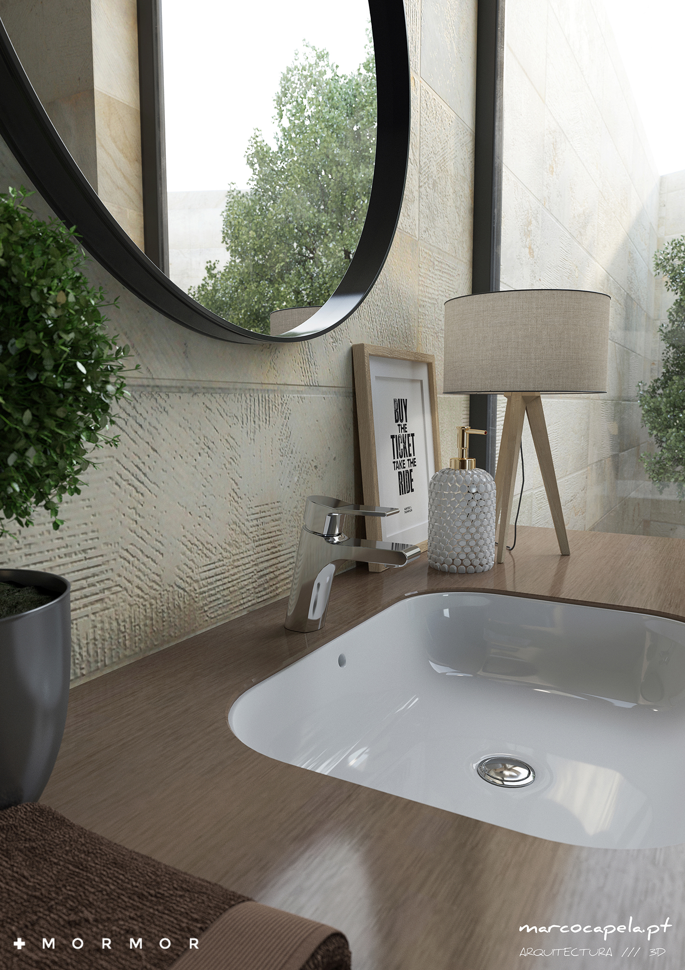 3D Interior corona design taps water Render 3dsmax