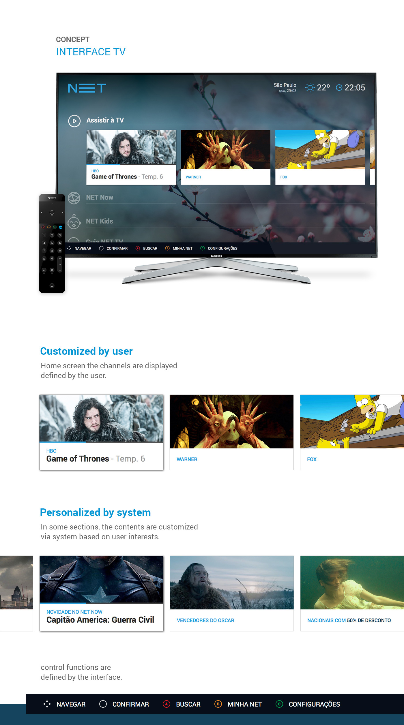 redesign tv Remote Control user experience interface tv  user interface product design 