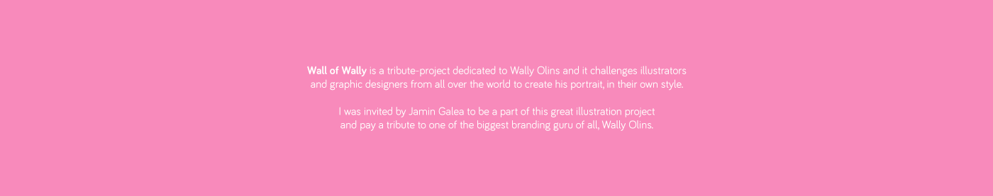 portrait wally olins Wall Of Wally tribute Exhibition  book