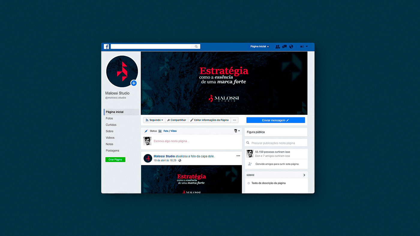 Mockup/Aplicação: Social media design para Facebook.