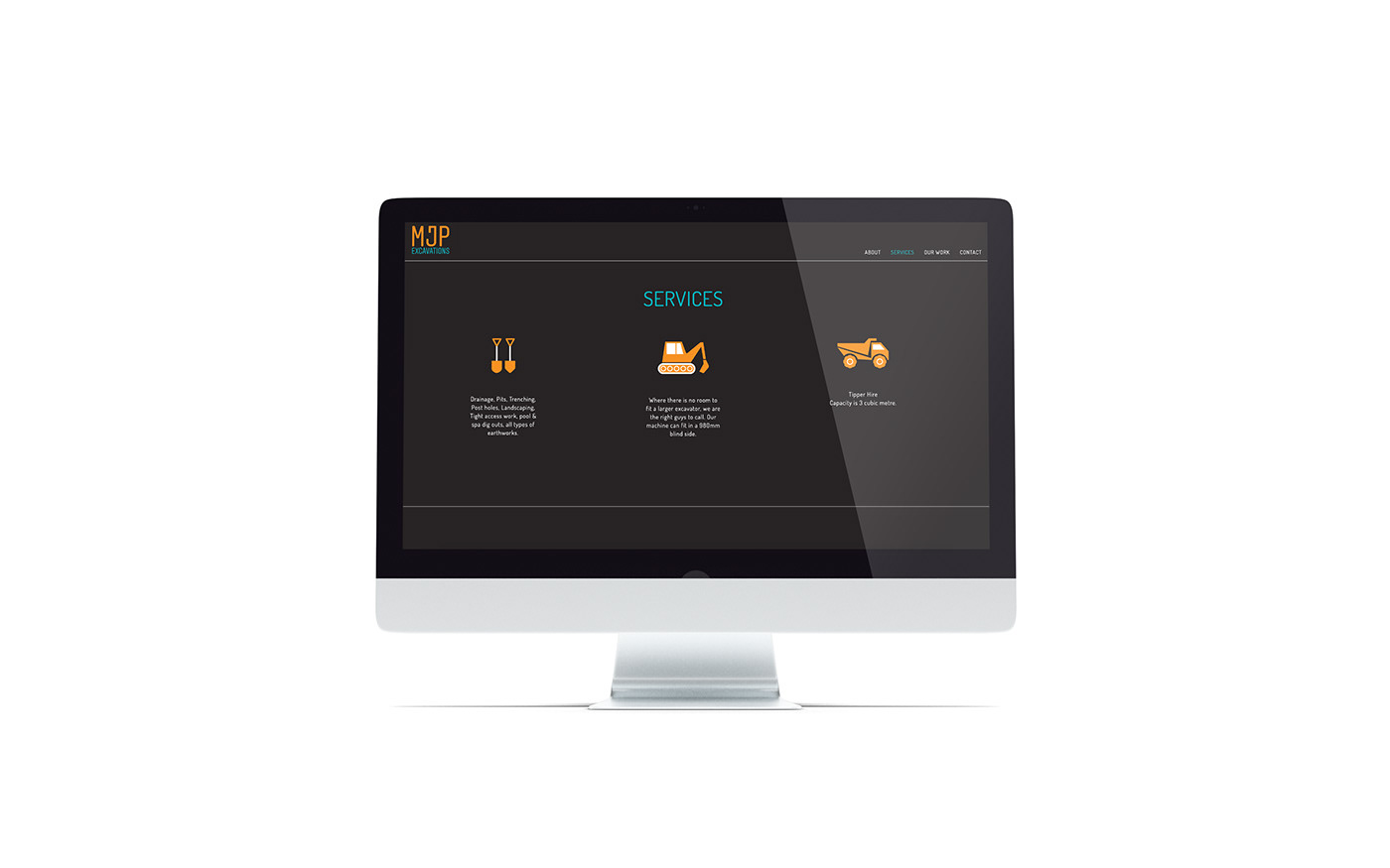 UI ux building orange yellow black Website Responsive