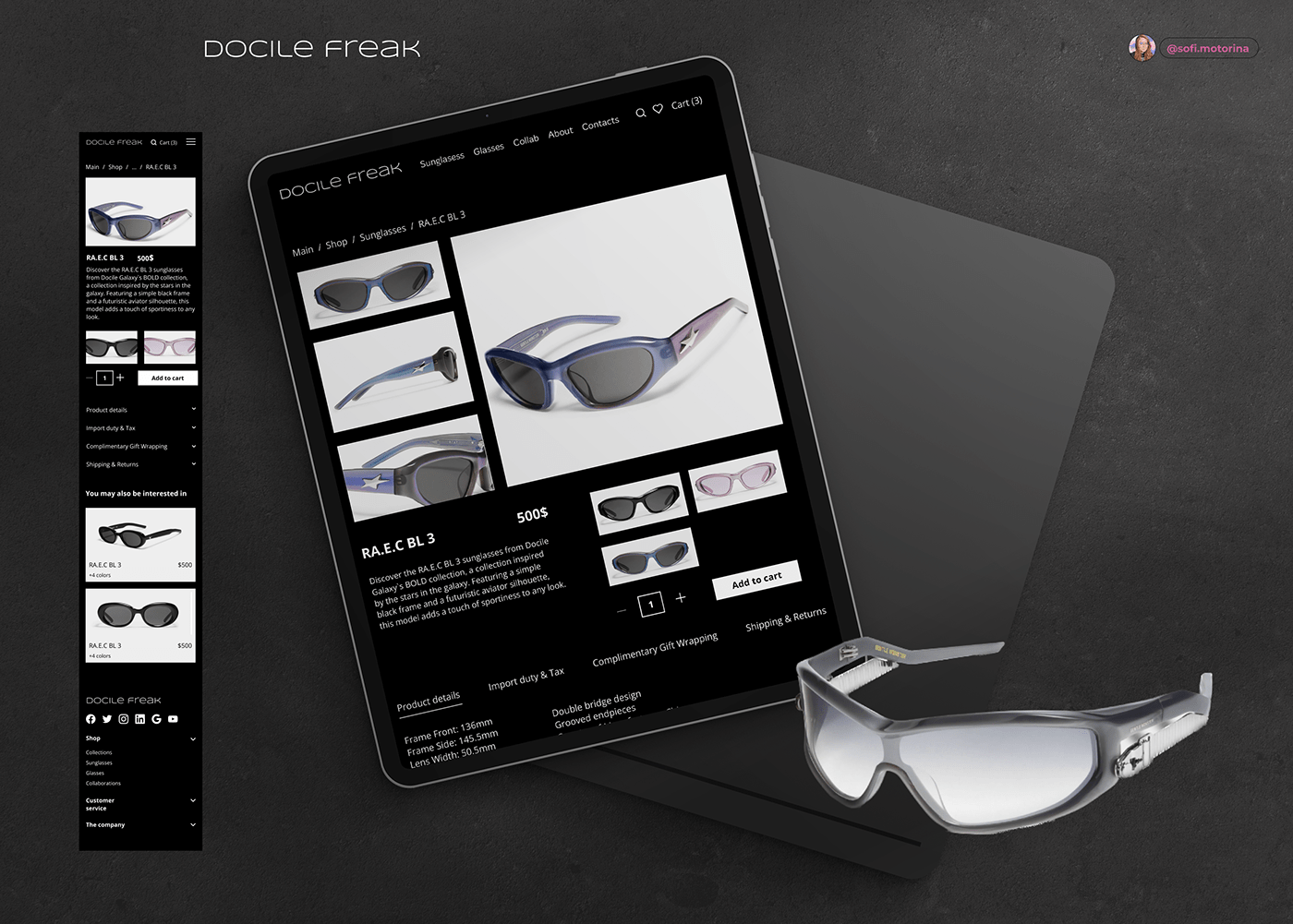 e-commerce eyeglasses eyewear Figma Mobile app UI ui design user interface Webdesign
