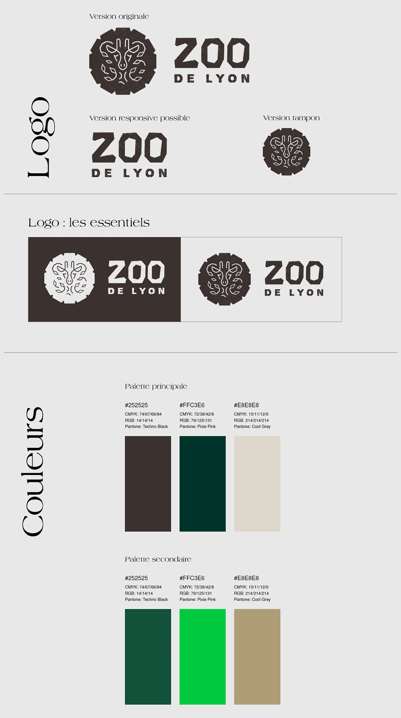 zoo lyon graphisme design graphique visual identity Logo Design Graphic Designer Logotype brand identity design