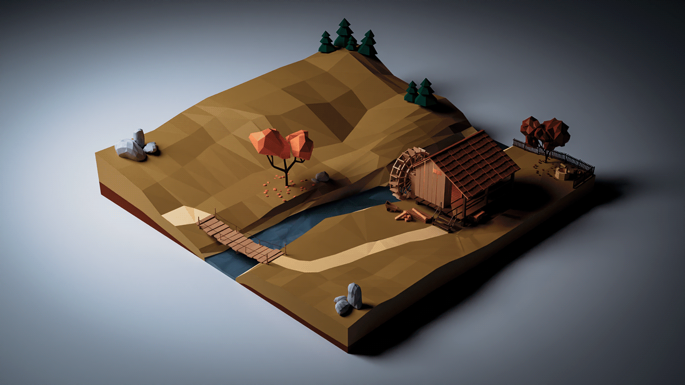 3D 3d art 3d artist 3d modeling blender cycles Isometric Low Poly lowpoly modeling