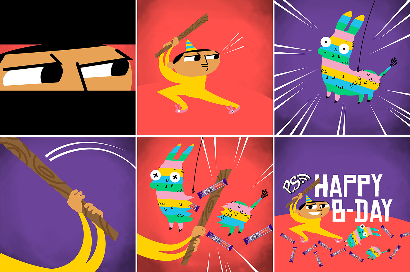 ILLUSTRATION  animation  Cadbury PS vector Love Piñata Waxing tortoise