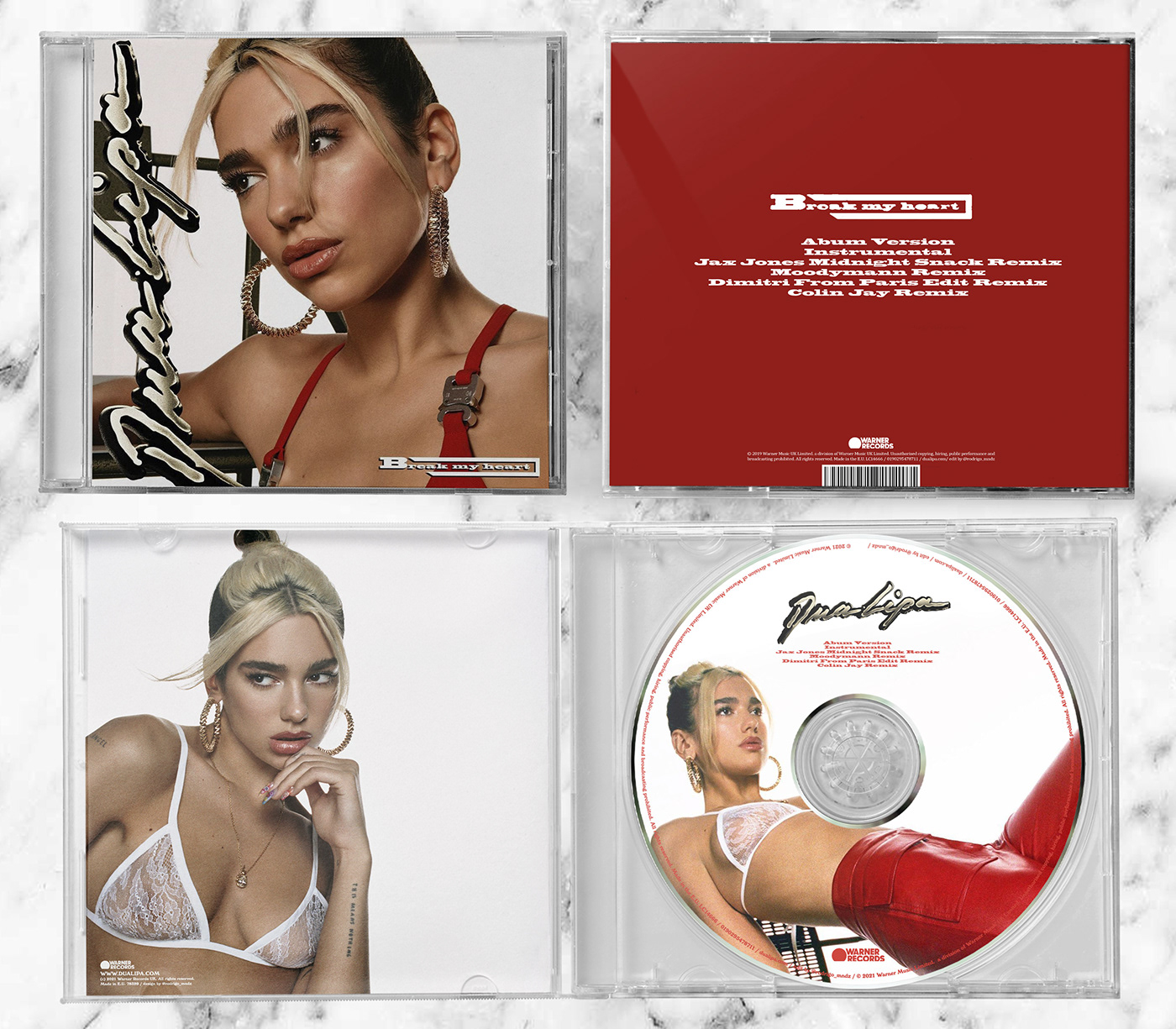 Album box box set cd CD music concept design Dua Lipa Mockup record