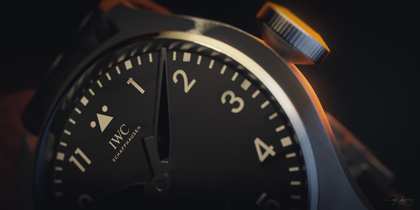 3D 3ds max CGI clock IWC modern product Render rolex watch