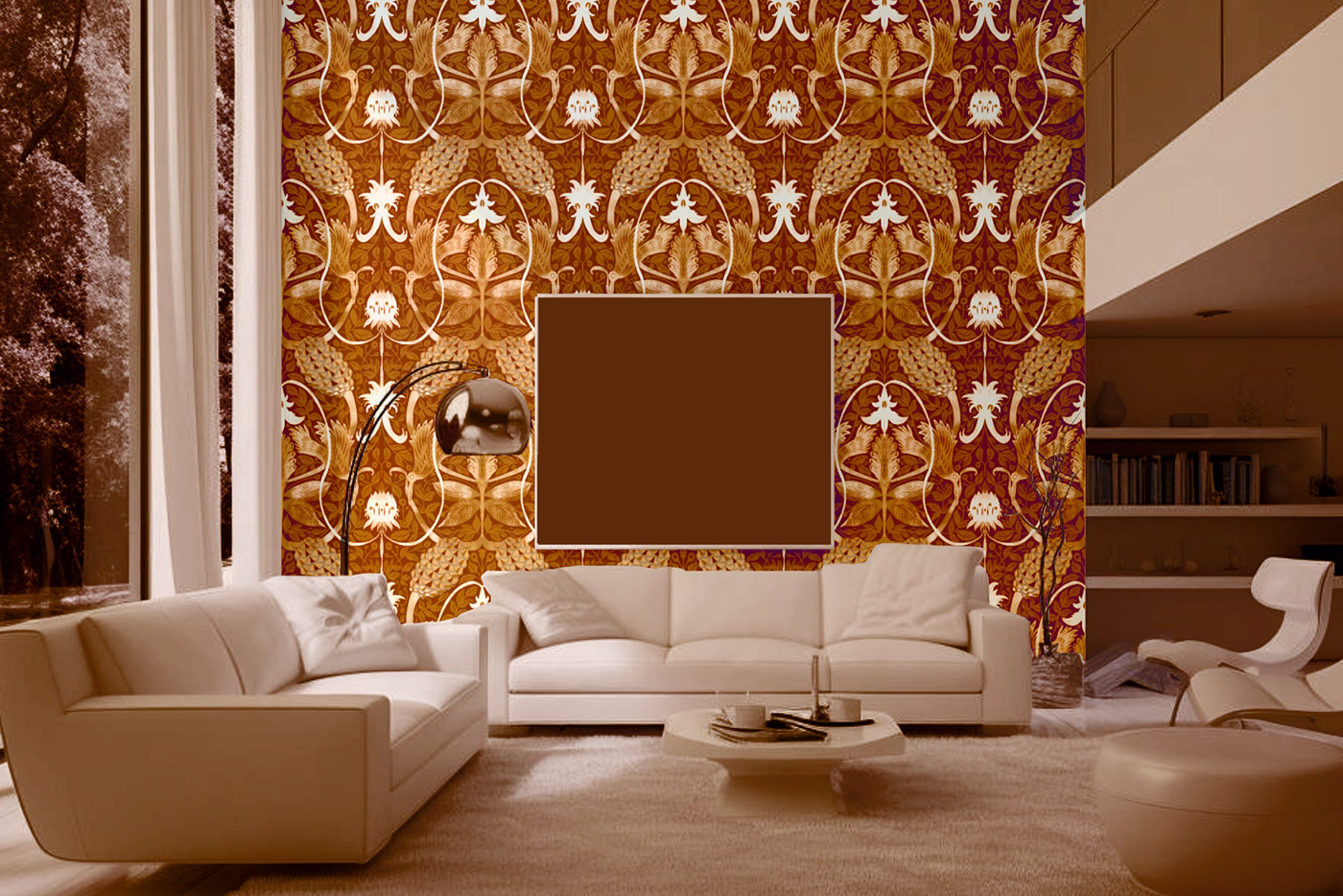 birds Flowers seamless pattern floral pattern plants ornament surface design wallpaper fabric fabulous