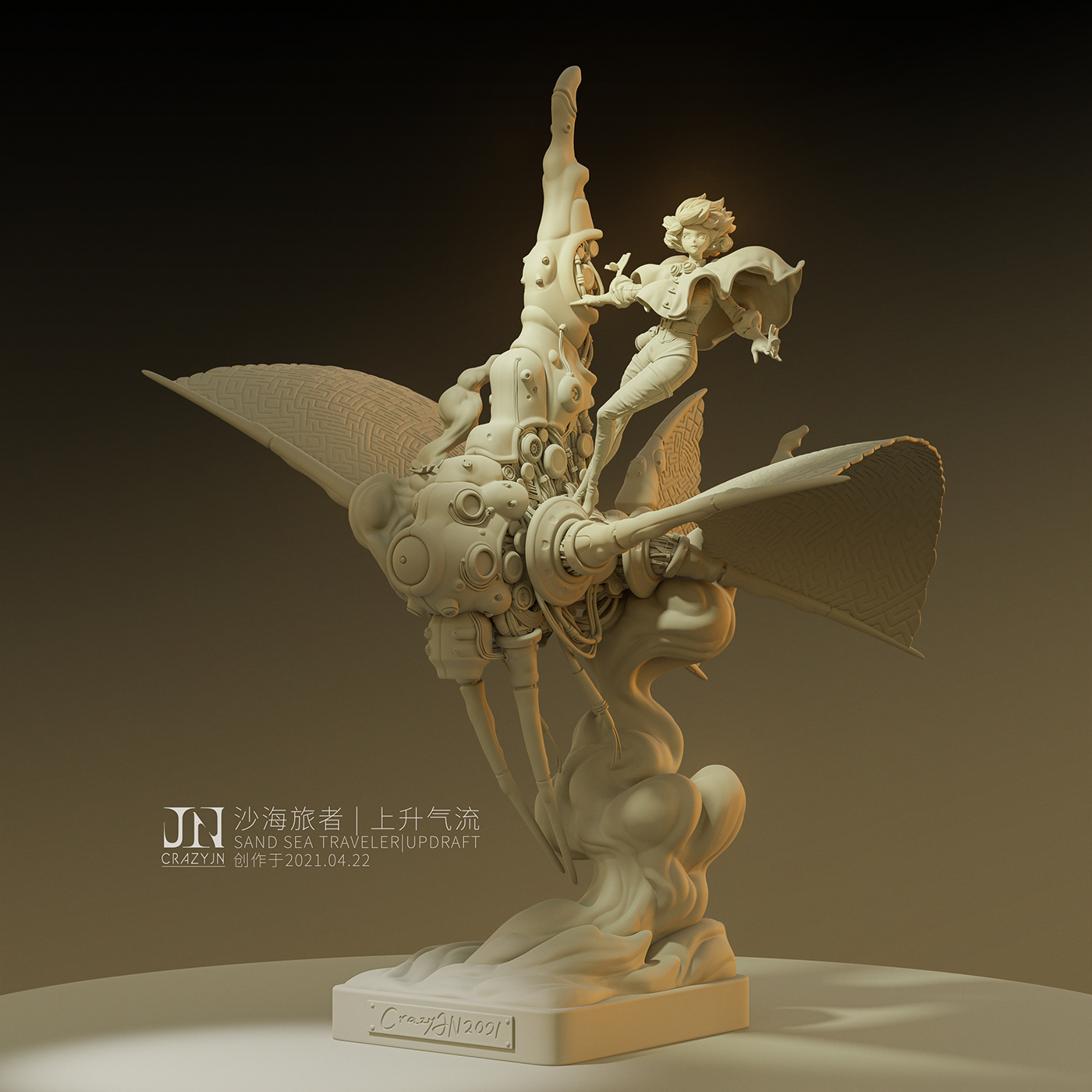 3D blender model statue Zbrush