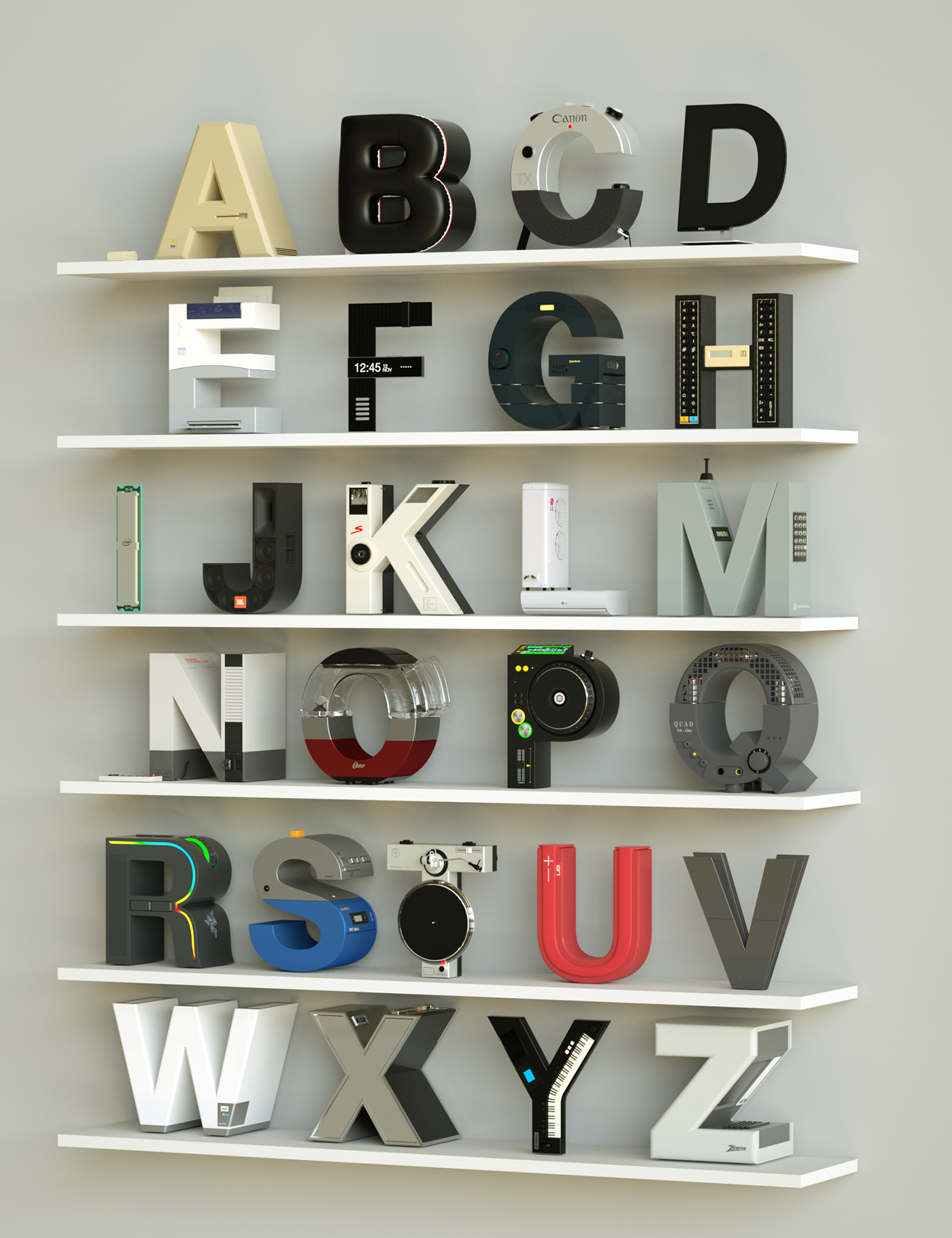 36days cinema 4d octane type letter lettering CGI 3D types