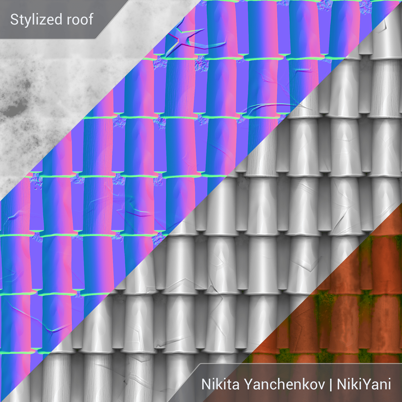 gamedev Marmoset material nikiyani roof substance texture