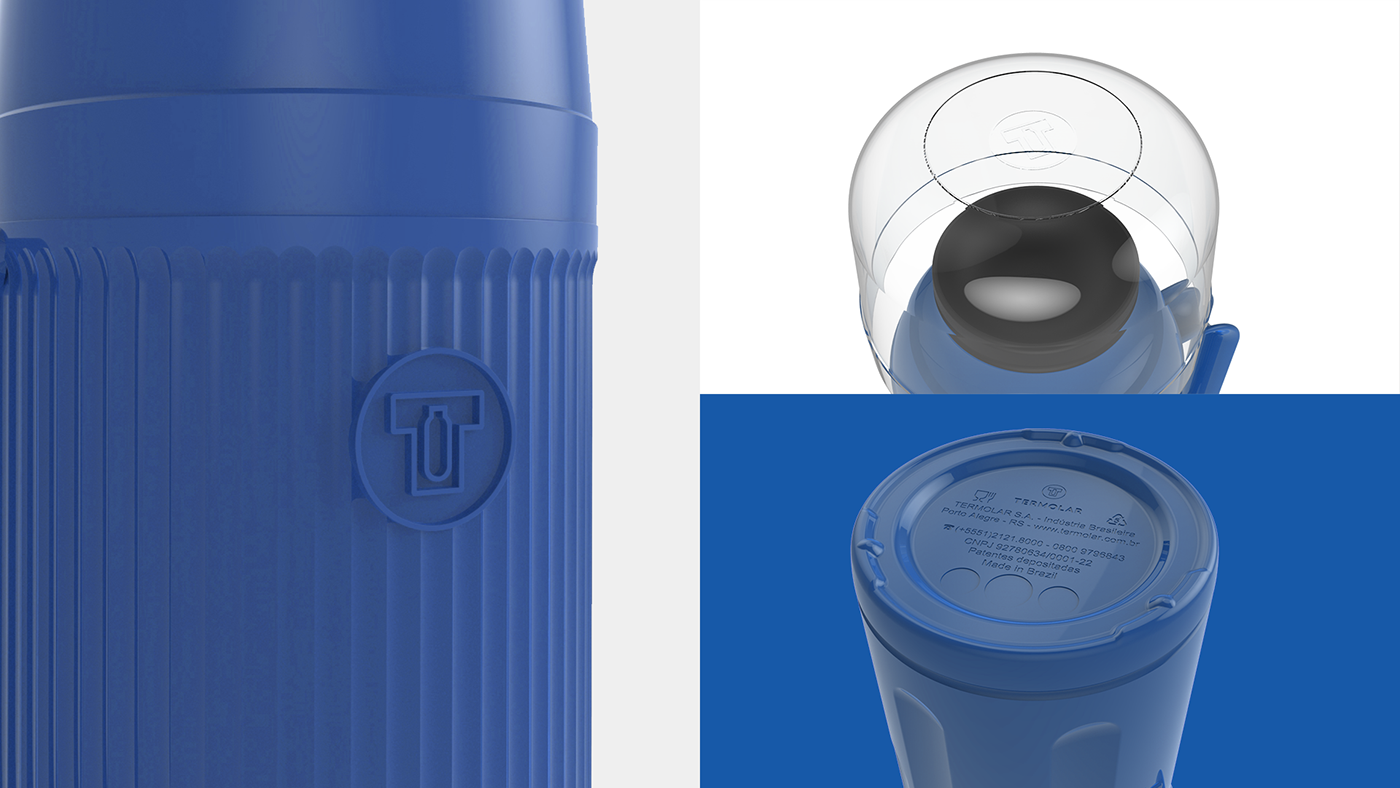 branding  logo redesign catalog pos garrafa térmica PDV stationary Packaging vacuum jug