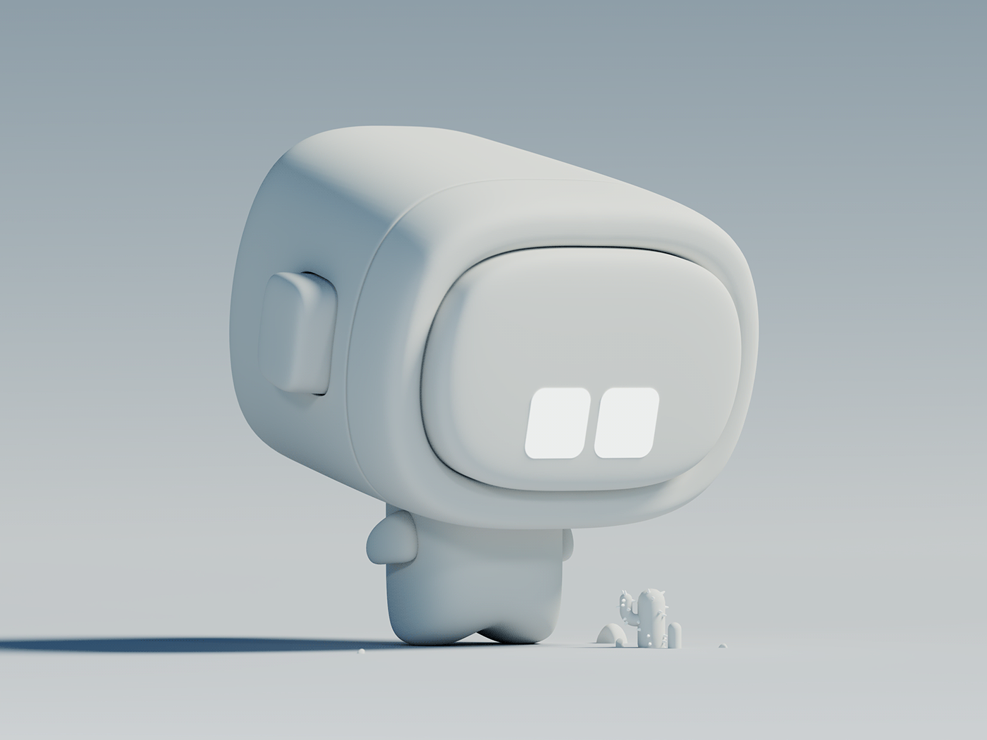 3D bot Character cute Cute robot nft product design  Render robot visualization