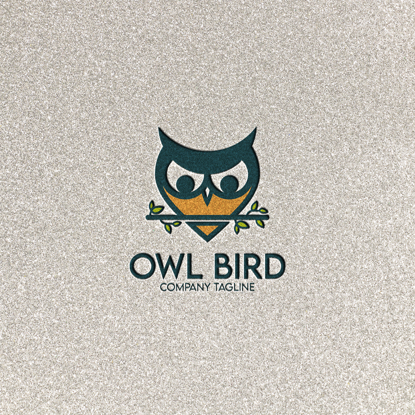 owl bird logo design, Paper_property_Logo_Mockup.psd