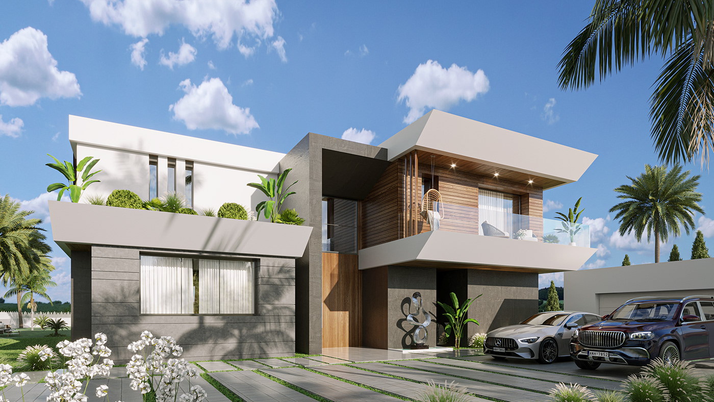 architecture architect design exterior Landscape Photography  3D 3ds max Maroc corona render 