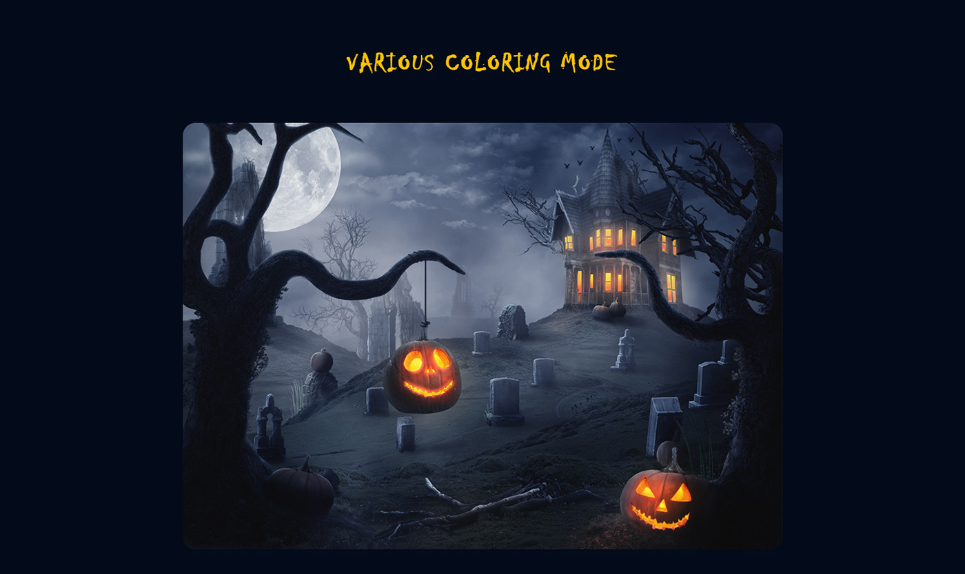 Halloween Landscape manipulation pumpkin Digital Art  fantasy horror Scary