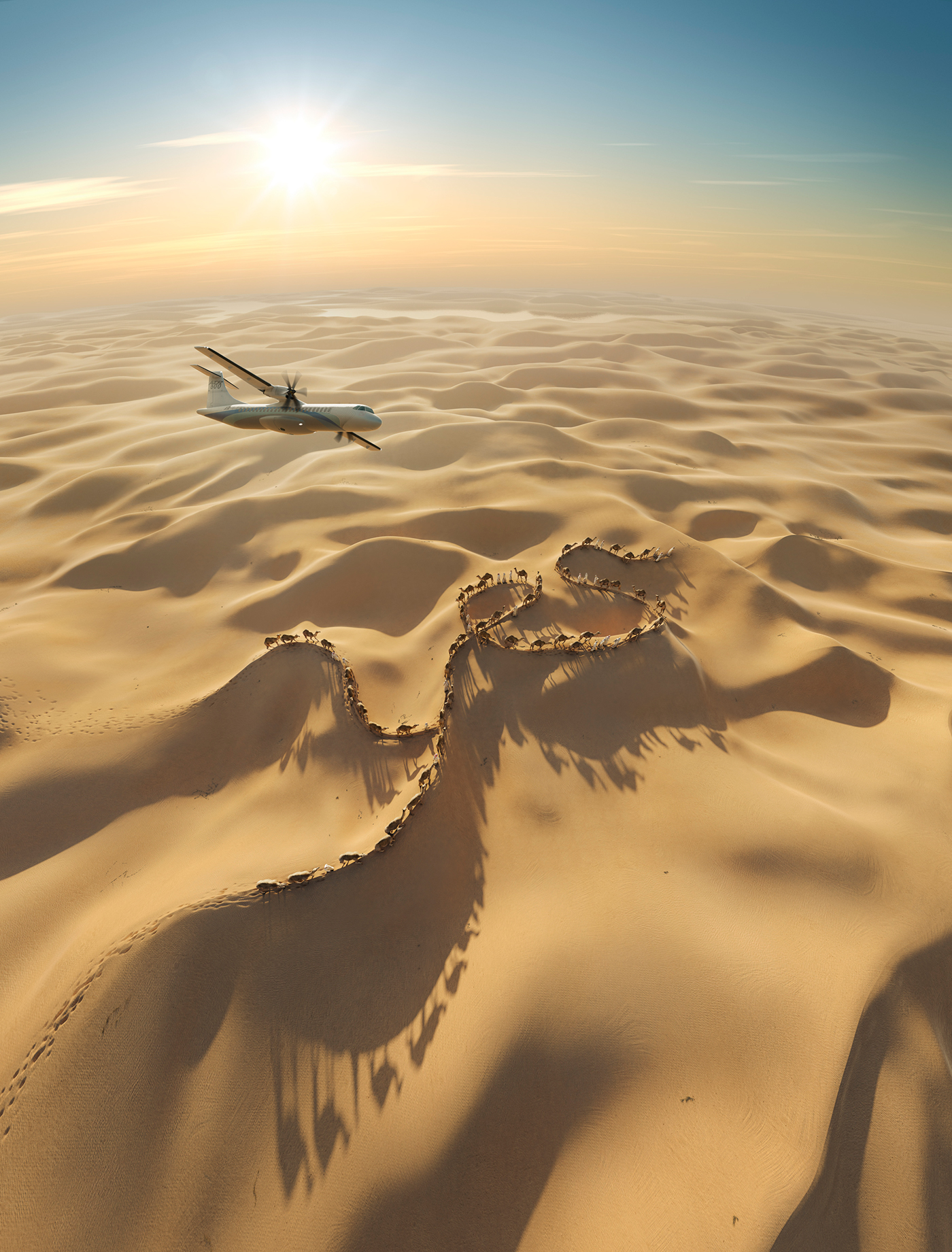 ATR 3D CGI DDB landscapes airplanes