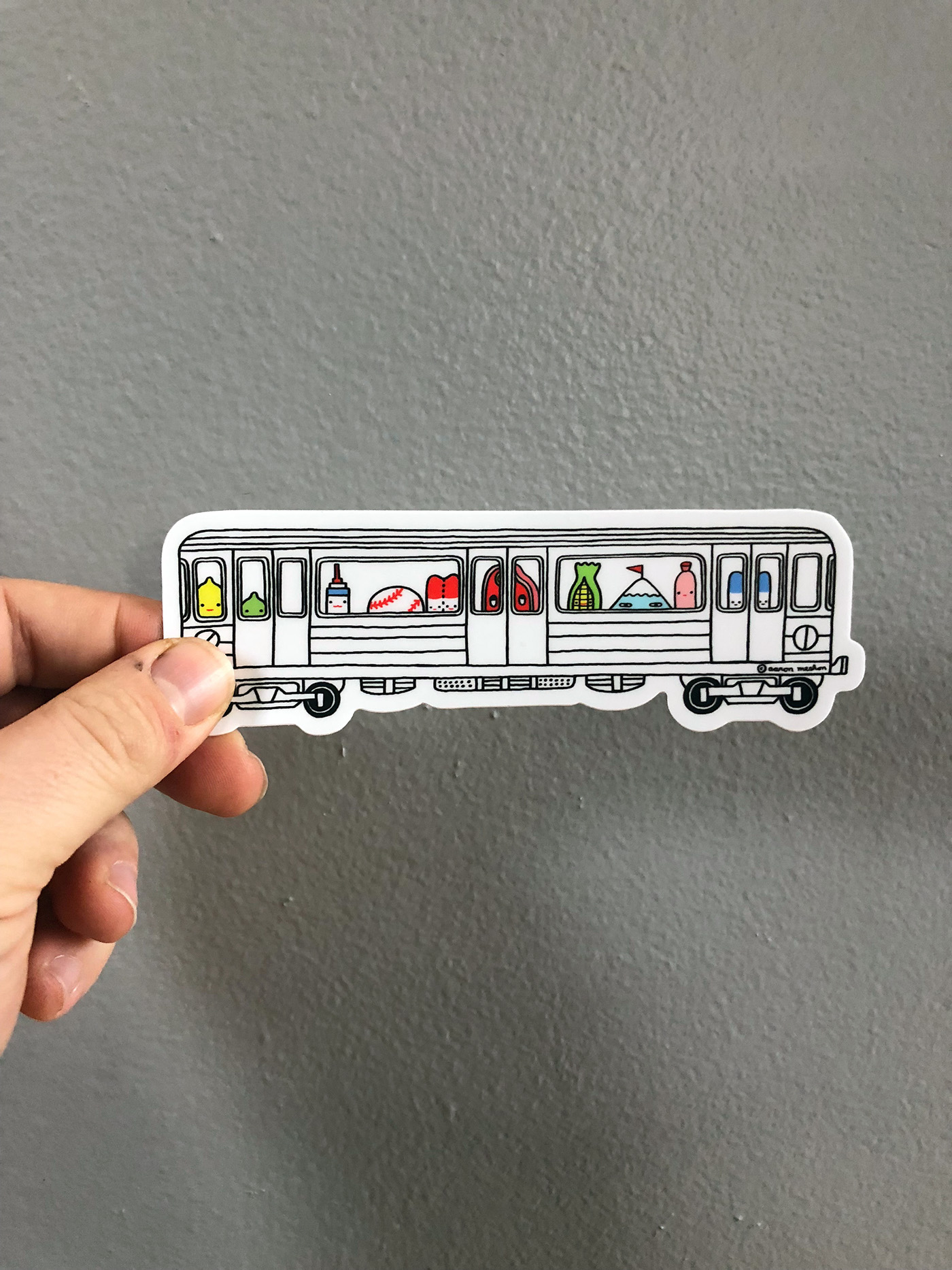 stickers French Bulldog etsy Aaron Meshon sticker Frenchie Subway and Bus Kids Products Children's Books japan