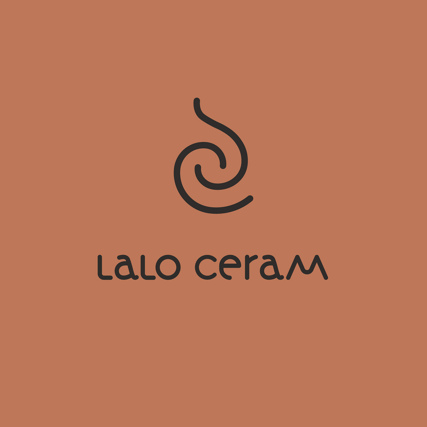 branding  ceramic line logo Minimalism Pottery typography  