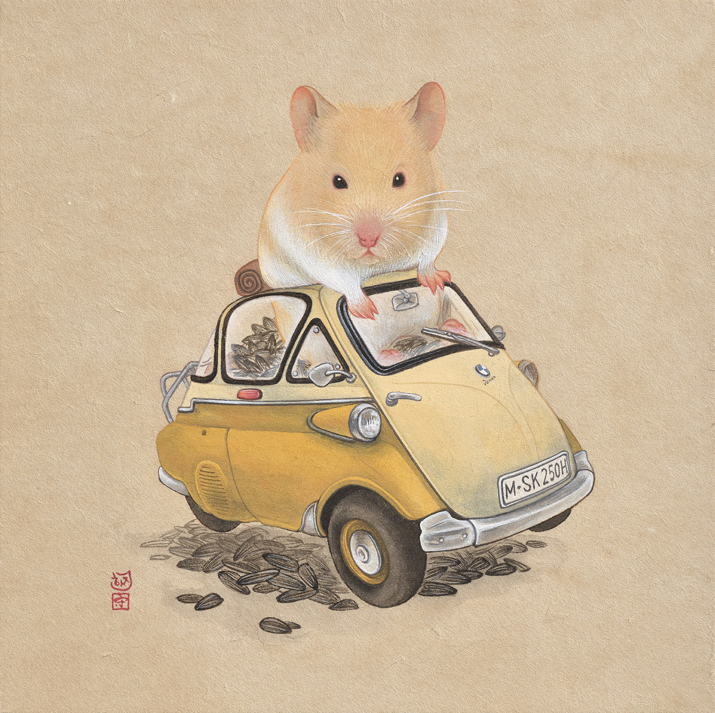 car handpainting minicar mouse Pet
