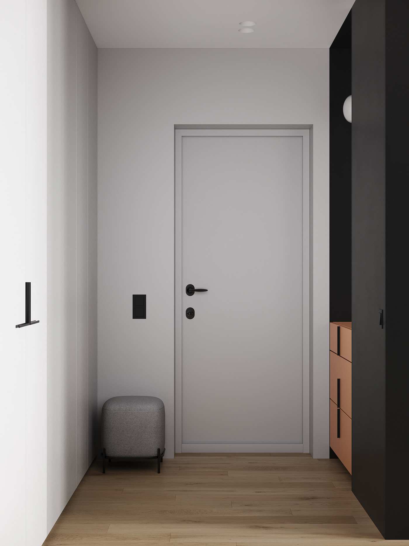 3ds max archviz black design CGI corona render  interior design  minimalist minimalistic design orangeroom visualization