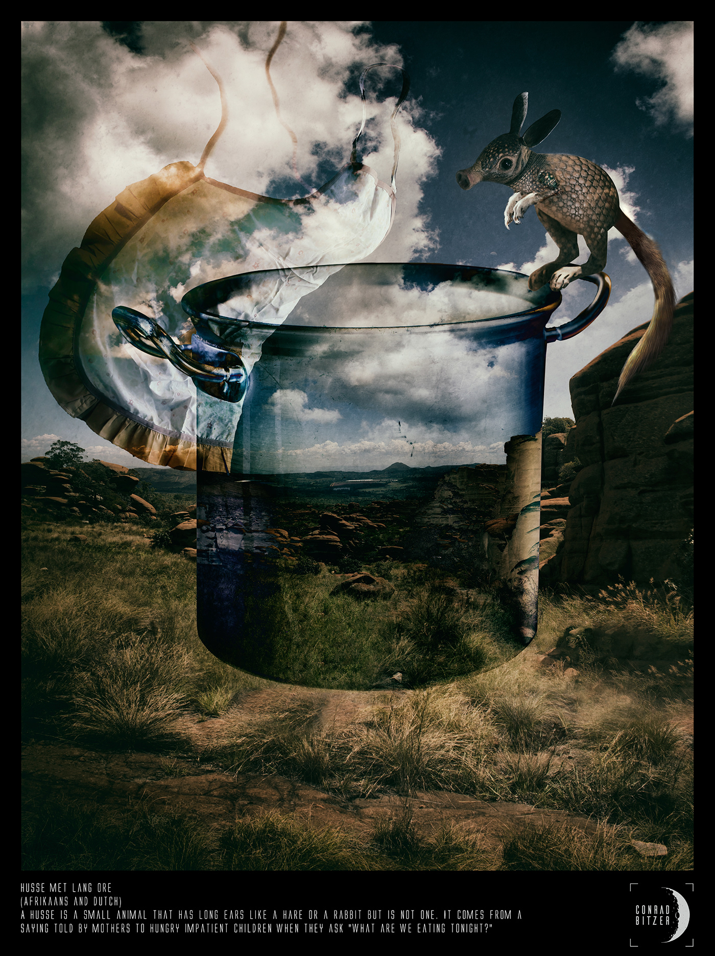 photomontage Myth and Folklore Photography  ILLUSTRATION  graphic design  south african Idioms