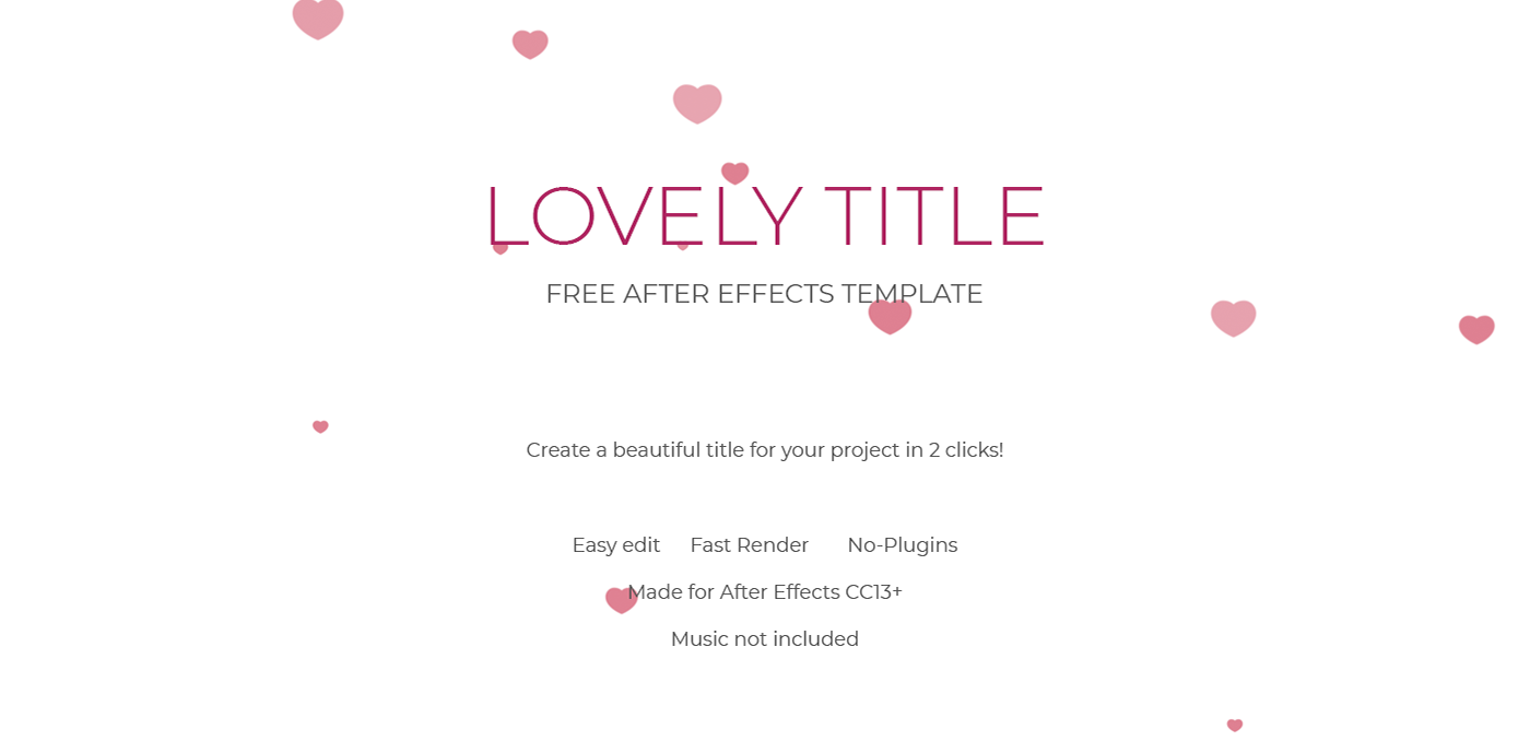free after effects heart Love valentine