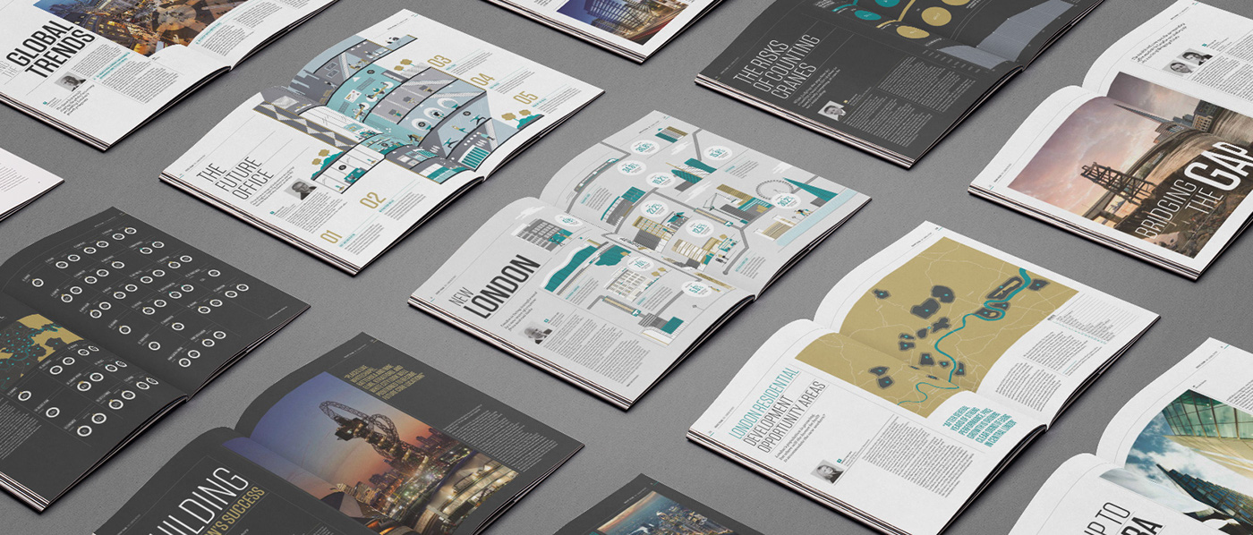 infographics surgery Knight Frank editorial iconography report property real estate London global cities