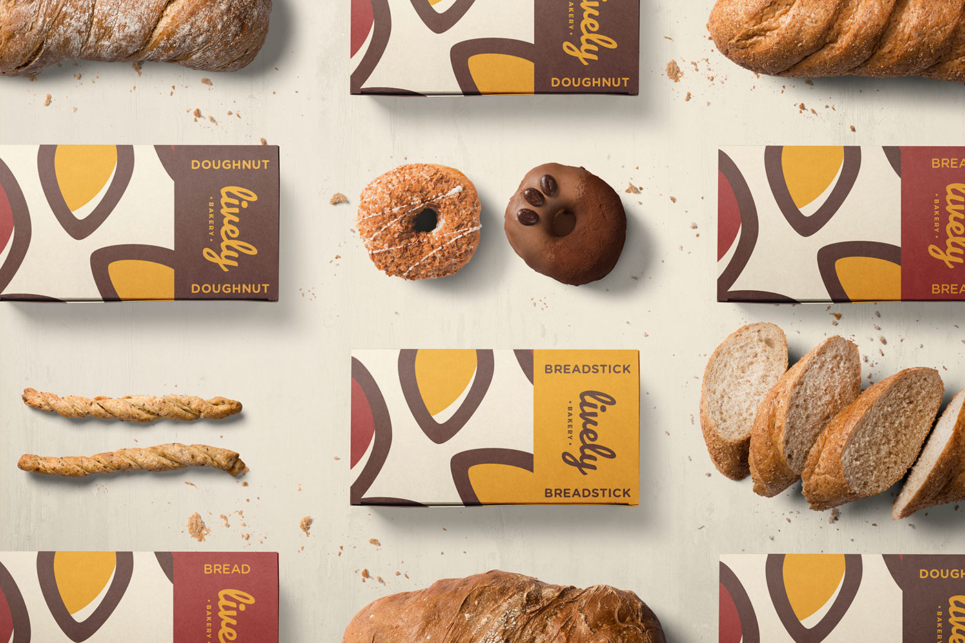 Logo Design branding  brand identity Mockup bakery restaurant Food  Identity Design Packaging lively
