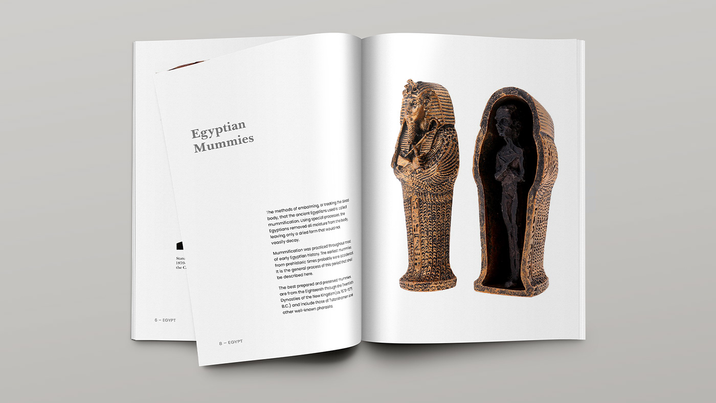 Ancient brochure design editorial egypt Exhibition  historical museum pyramids statues