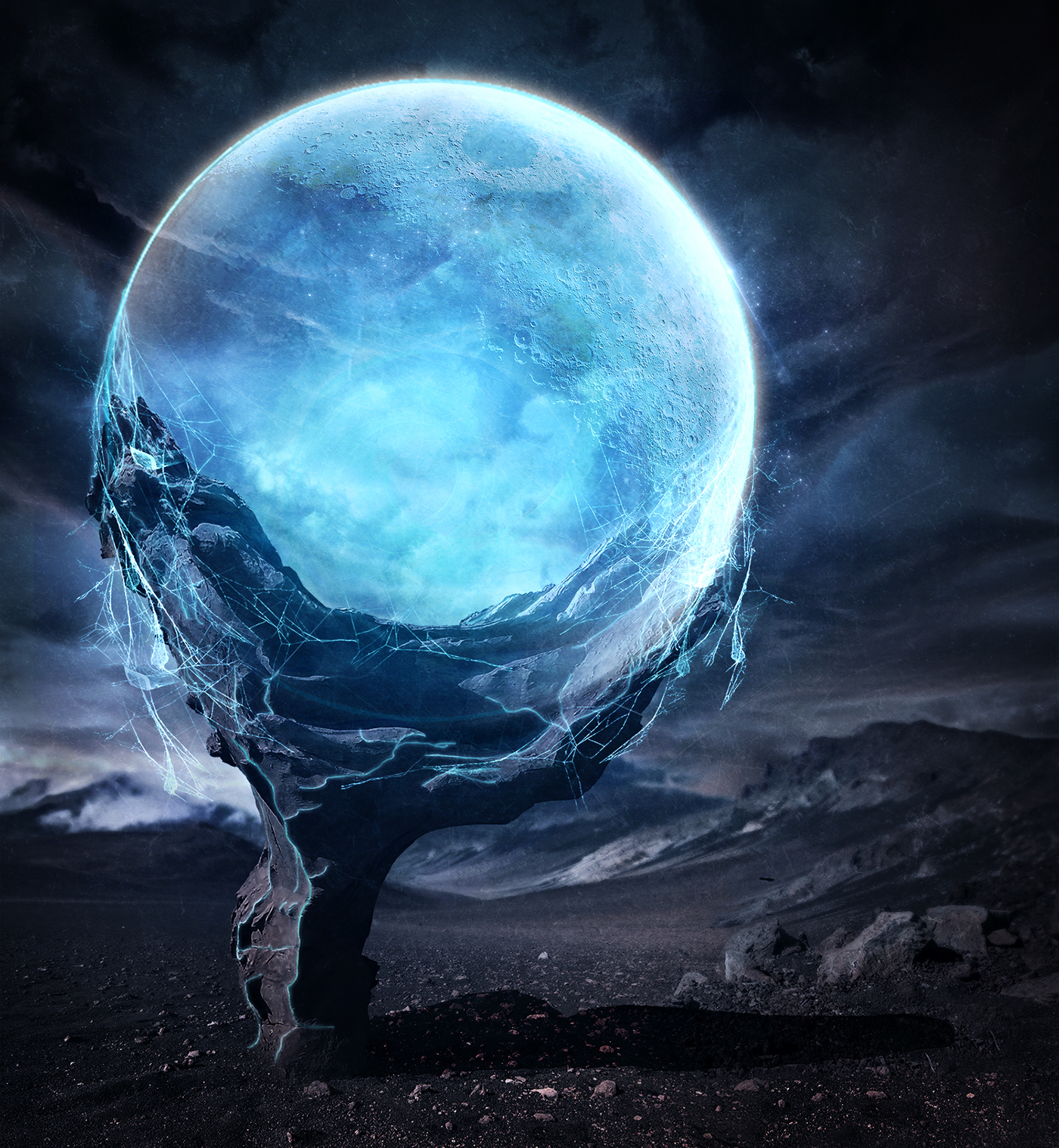 Scifi photomanipulation other world light orb universe book cover CD cover creation creators