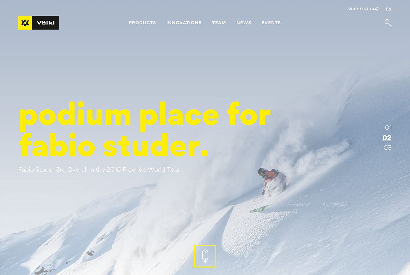 Webdesign Website homepage UI ux Web digital Responsive sports skiing