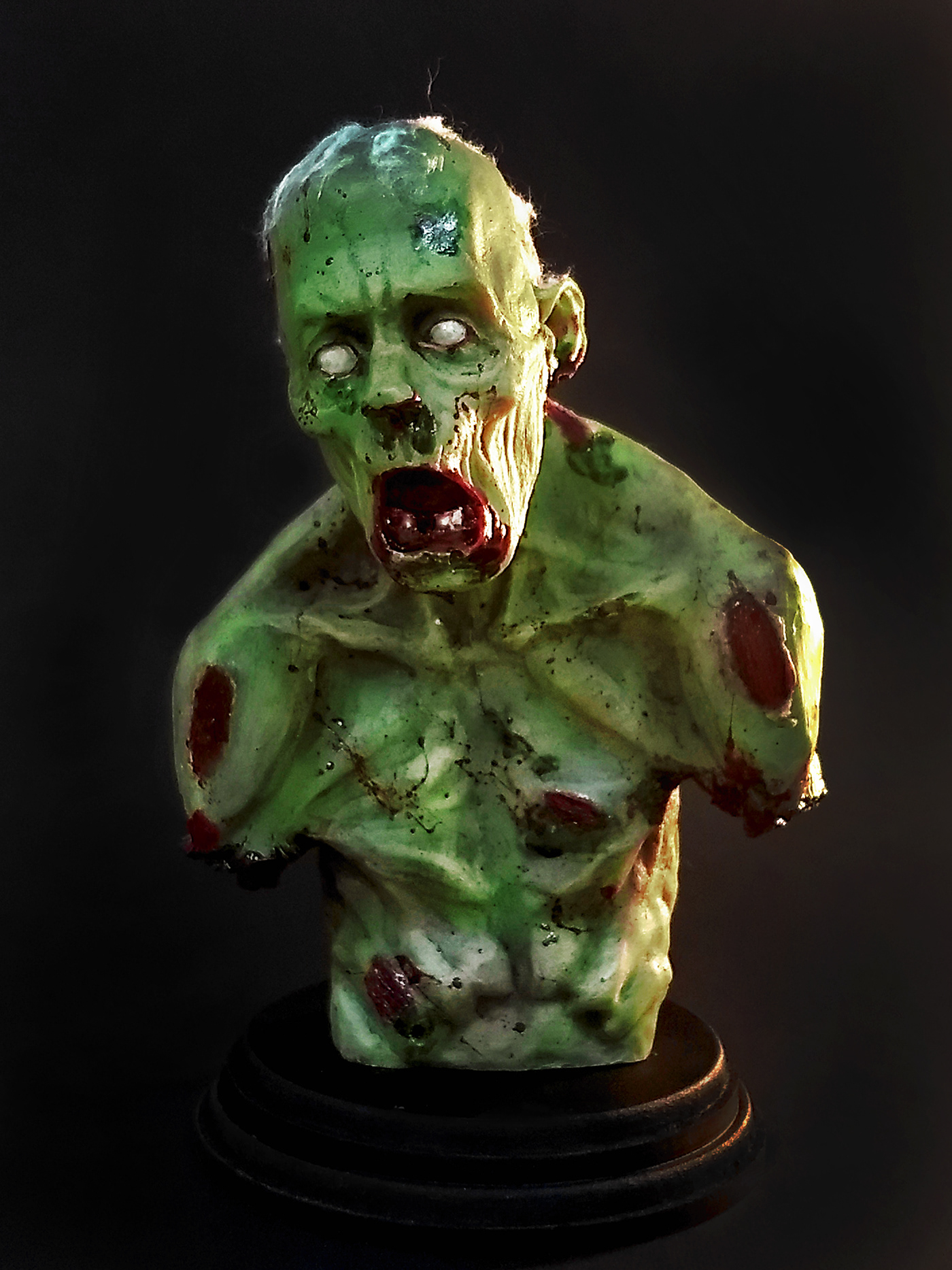 zombie Zumbi estatue resin clay sculpture handmade